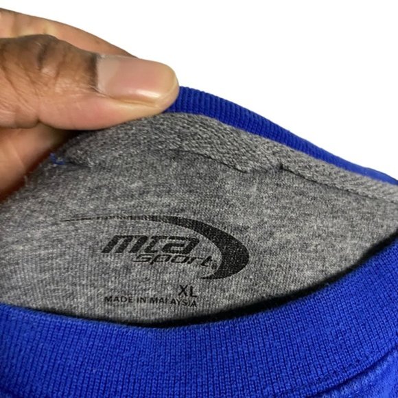 Stay Weird Blue Graphic Crewneck Relaxed Sweatshirt - Picture 5 of 9